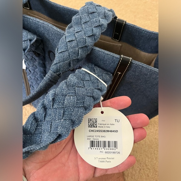 New with tags Chloe denim large woody tote - Picture 8 of 10